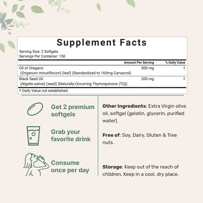 Oregano Oil Digestive Support Capsules™